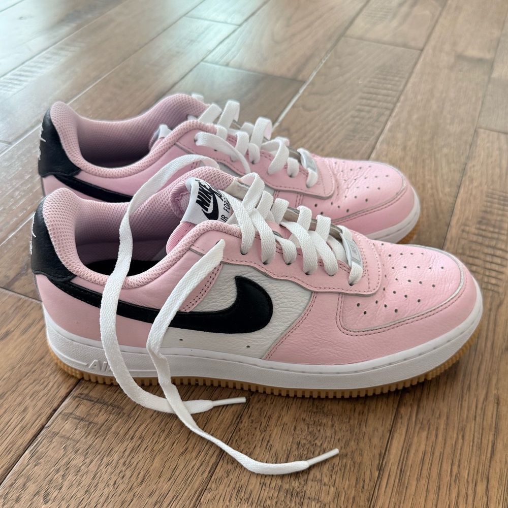Nike Pink and White custom Air Force ones